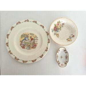 Vintage Royal Doulton Bunnykins Plate Lot of 3 vintage dishes